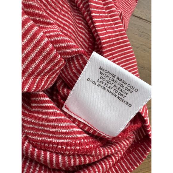 ModCloth Striped Scoop Neck Knotted Moxie Knit Tank Top Red Womens Sz XXS NWT - Picture 6 of 9